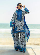 Zc lawn 3piece Unstitched Dress